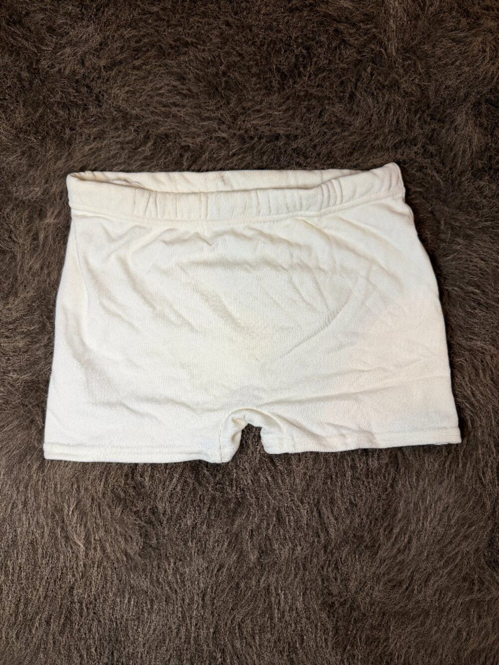 Vintage Men's Swim Shorts Size Small White Drawstring Swim Trunks Retro
